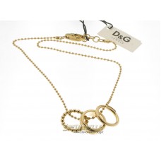 D&G collana Triplet con pendente 3 anelli acciaio dorato DJ0662